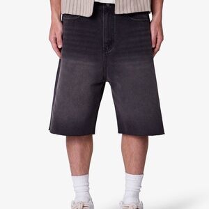 mnml Baggy Cut Off Denim Shorts - Washed Black Size 32Washed Black / 32